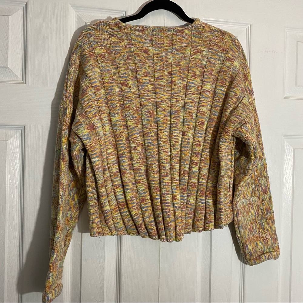 Forever 21 Plus Long Sleeve Cropped Sweater in Multi Color Knit - Picture 8 of 8